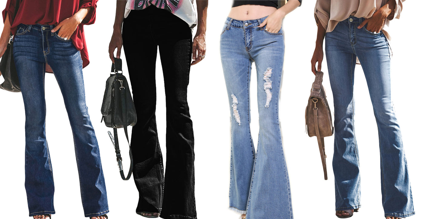 Popular Beautiful Trendy Major Denim Bell-bottom Jeans