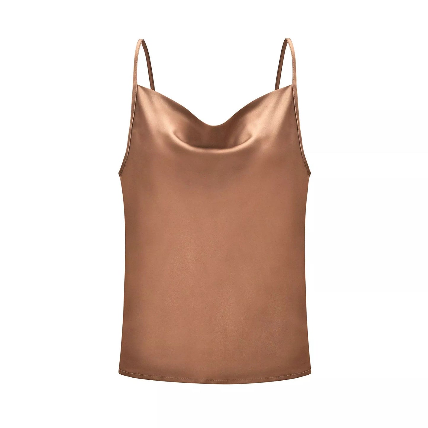 Women's Summer Solid Color Camisole Silk Chiffon Tops