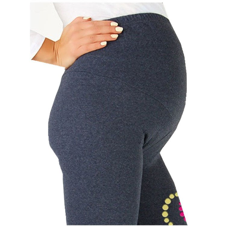 Women's Autumn Buckle Adjustable Tight Pregnant Leggings