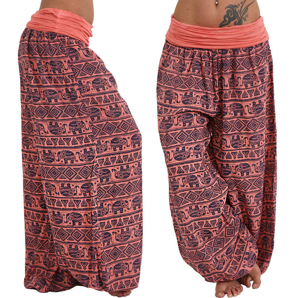 Women's Loose Printed Wide-leg Casual Slacks Pants