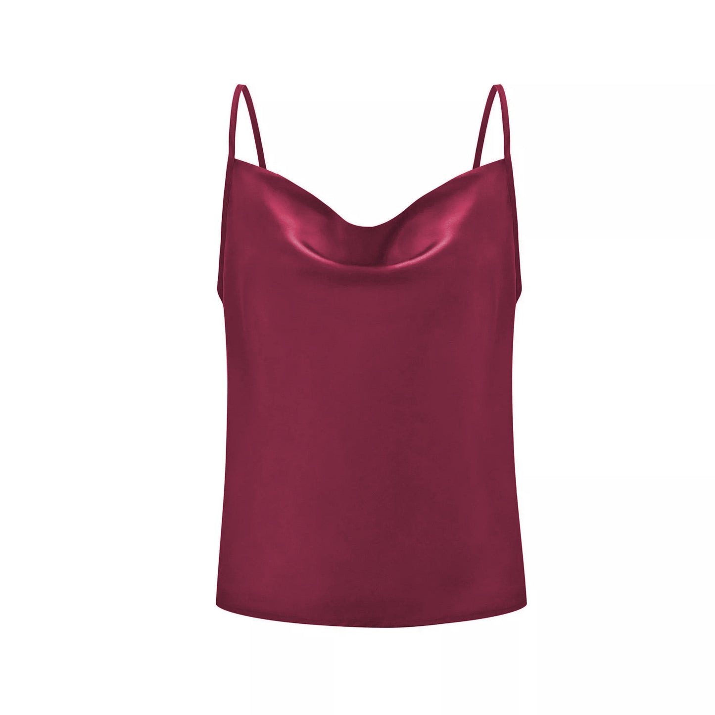 Women's Summer Solid Color Camisole Silk Chiffon Tops