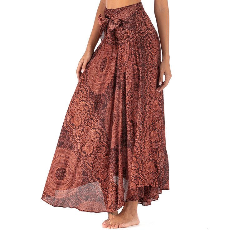 Casual Beach Vacation Two-way Large Swing Bohemian Dresses