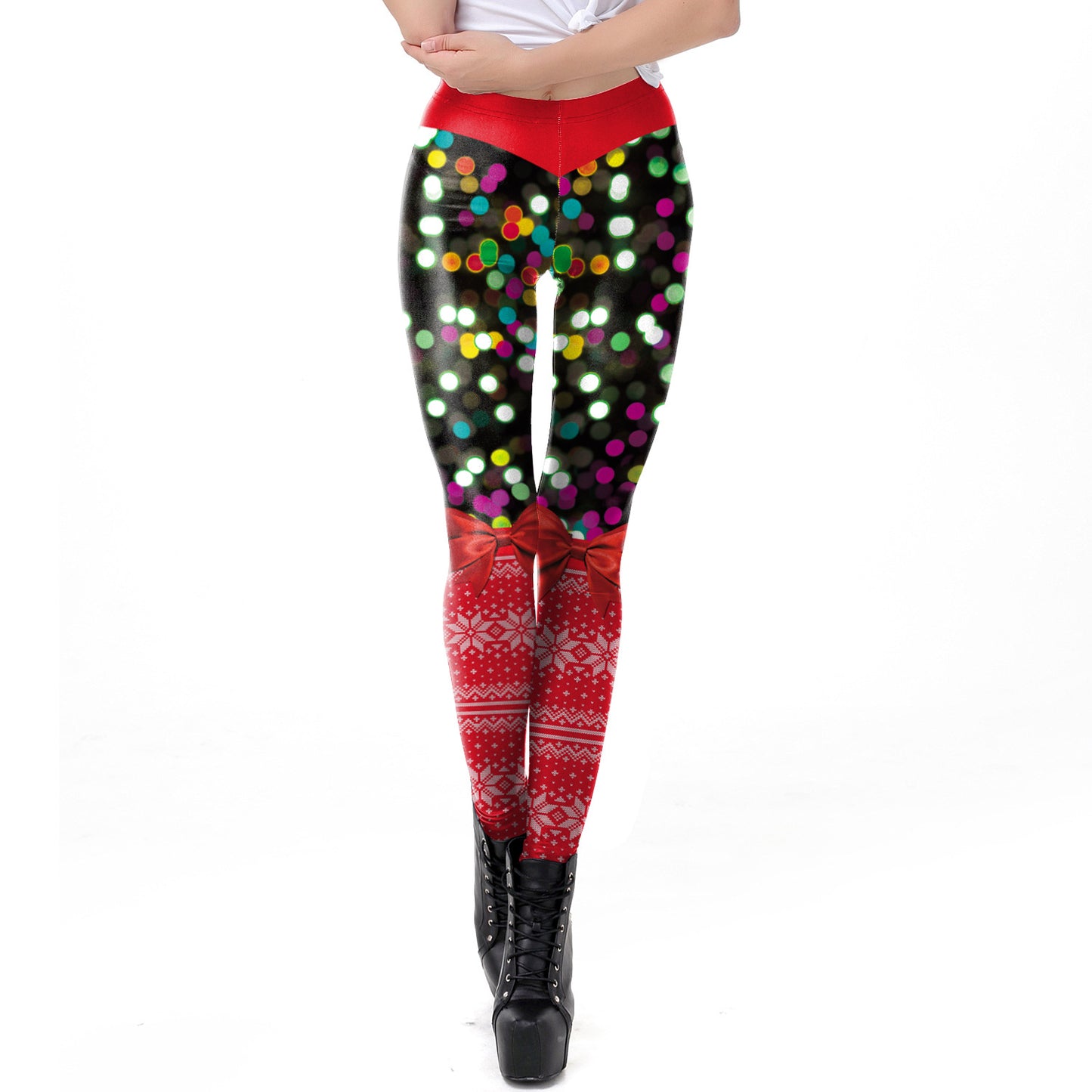 Women's Christmas Sexy Digital Printed Tapered Leggings