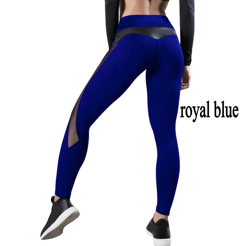 Women's Sexy Mesh Stitching Hip Lifting Yoga Leggings