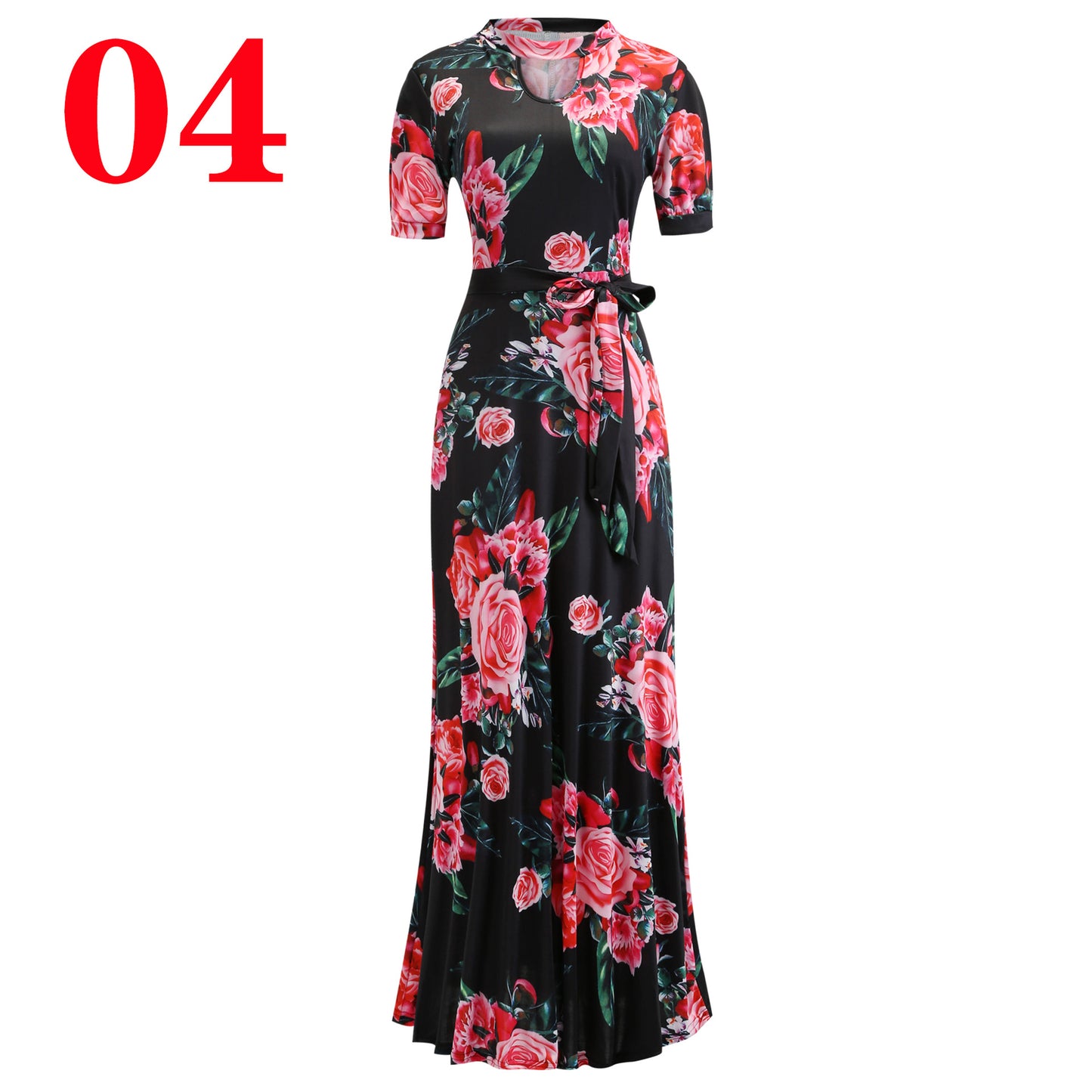 Sexy Fashion Digital Printing Large Swing Dresses