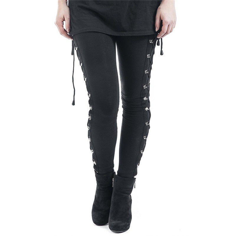 Gothic Punk Hip Lifting High-waisted Trousers Leggings