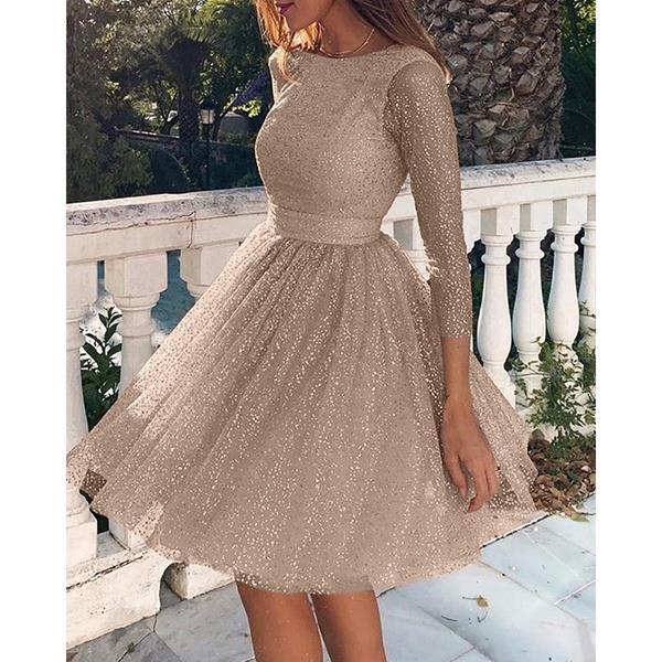 Women's Summer Fashion Long Sleeve High Waist Wedding Dresses