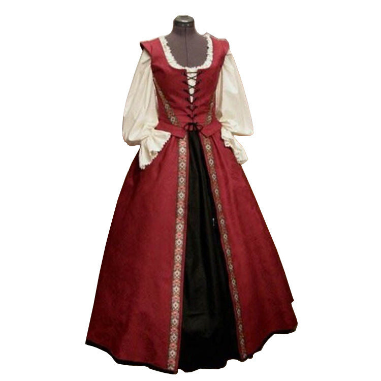 Medieval Renaissance Style Cinched Large Swing Dresses