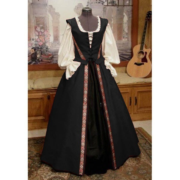 Medieval Renaissance Style Cinched Large Swing Dresses