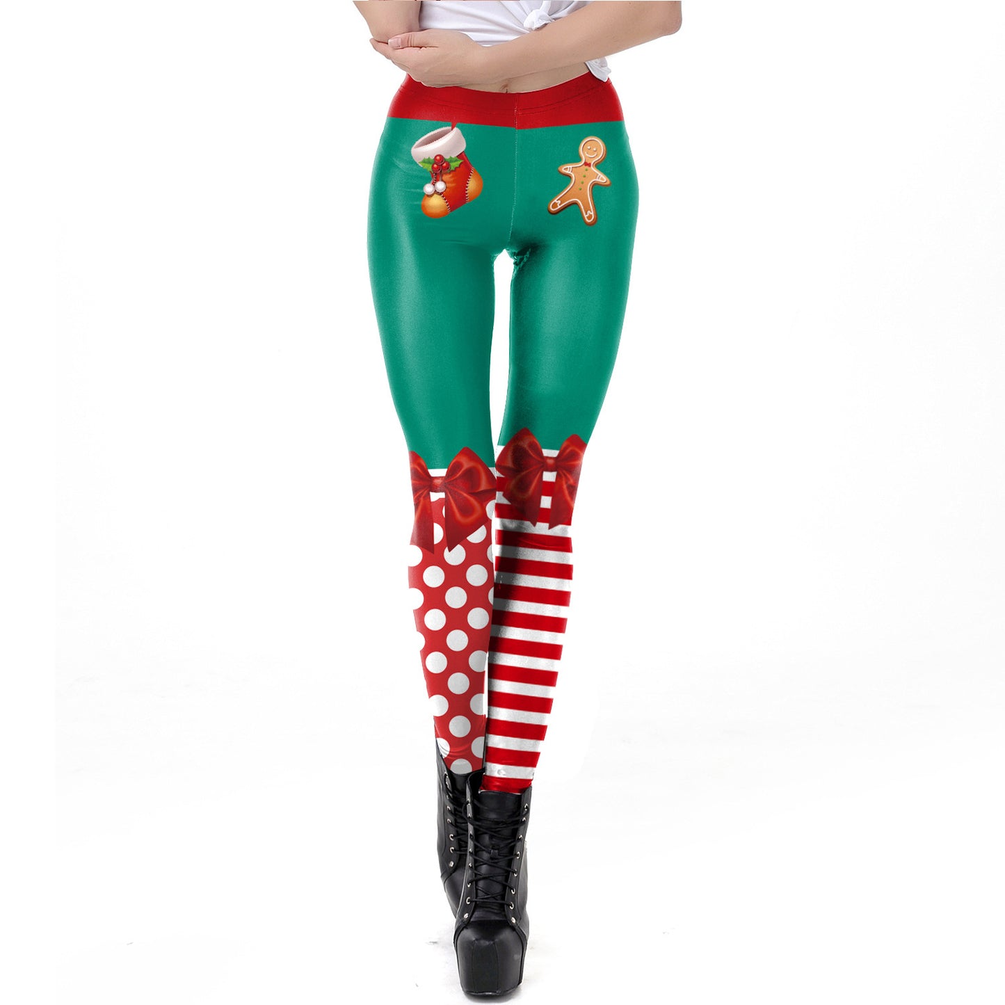 Women's Christmas Sexy Digital Printed Tapered Leggings