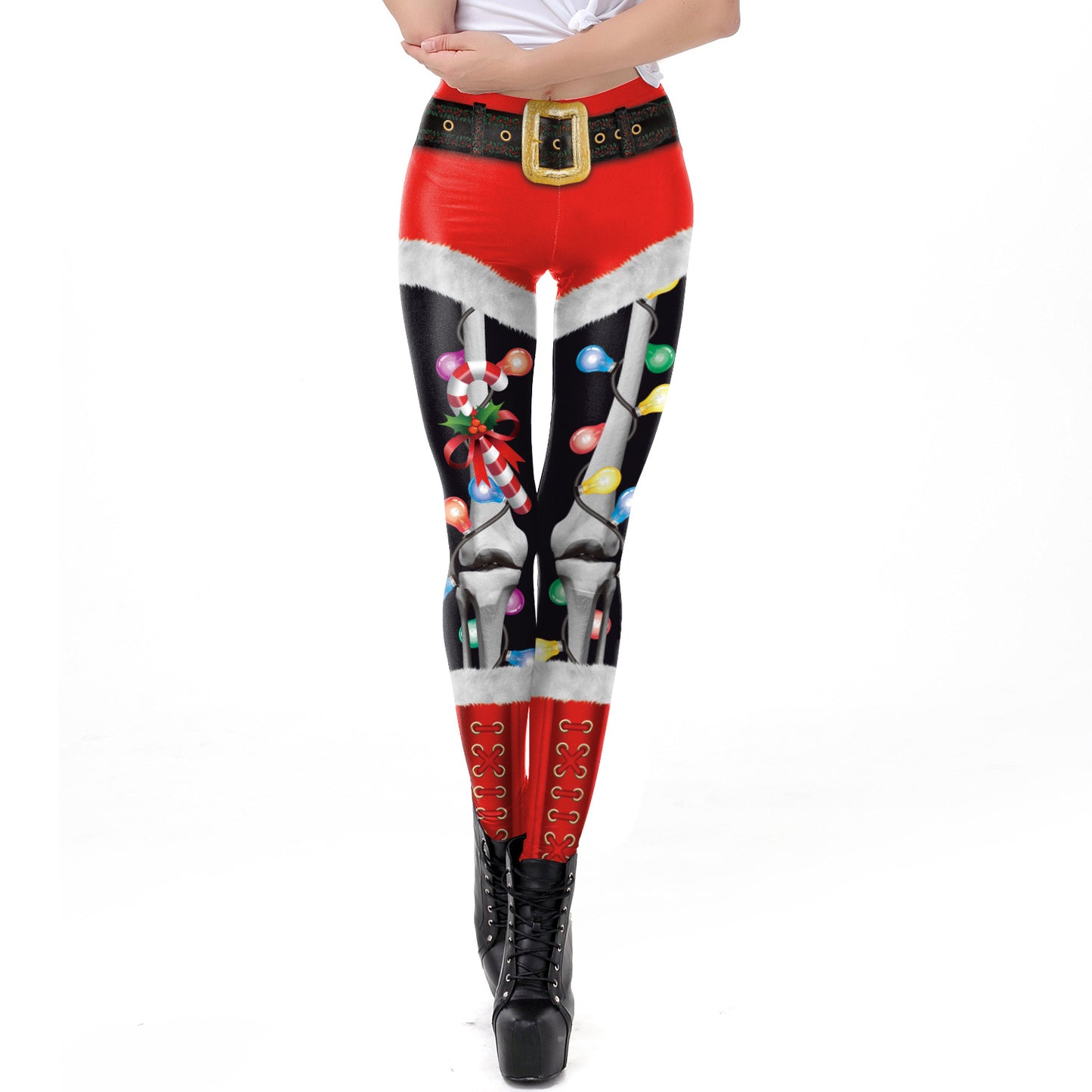 Women's Christmas Sexy Digital Printed Tapered Leggings