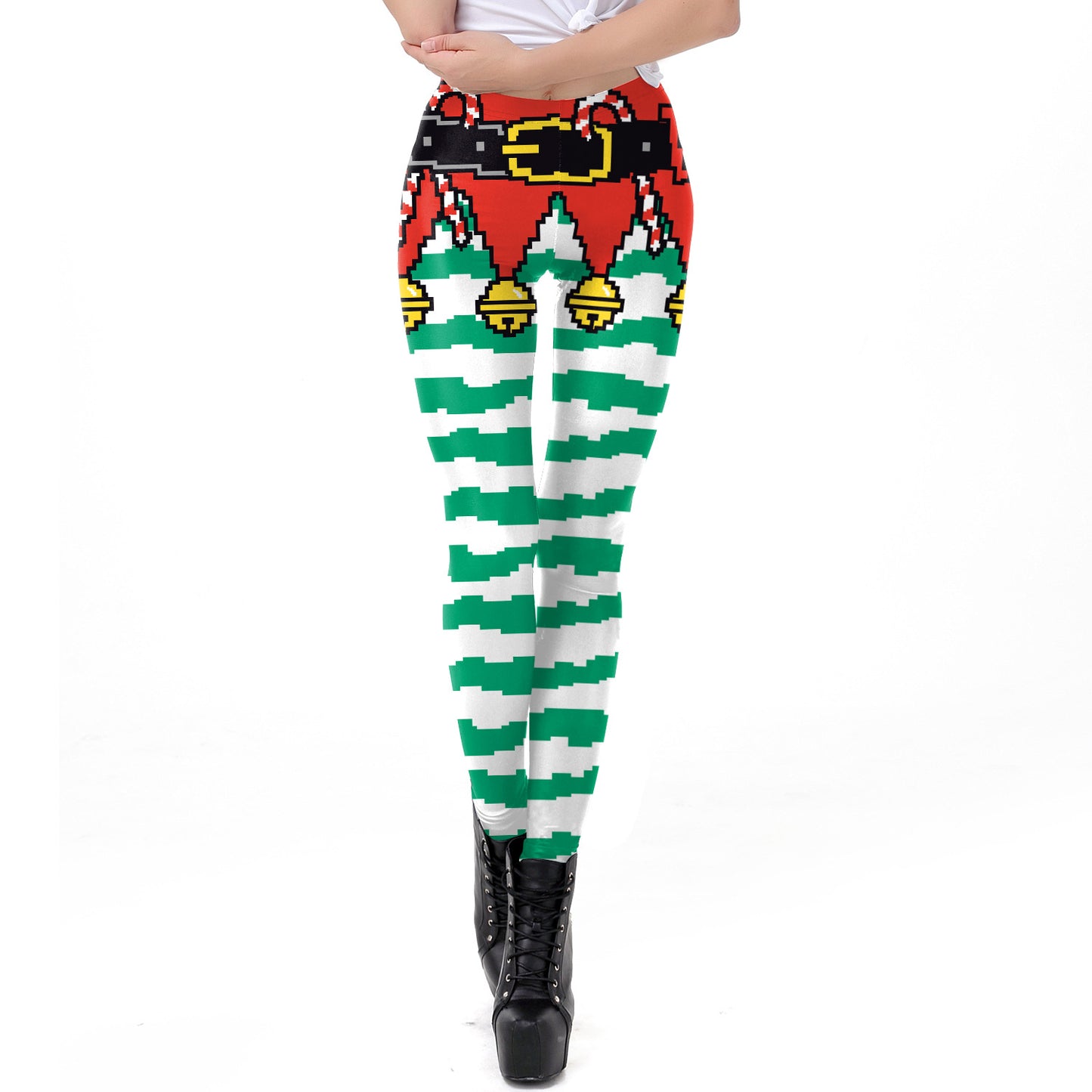 Women's Christmas Sexy Digital Printed Tapered Leggings