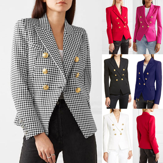 New Women's Small Fashion Double Breasted Blazers