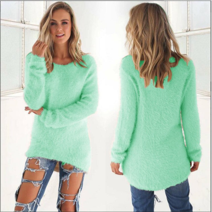 Women's Fashion Solid Color Long Sleeve Sweaters