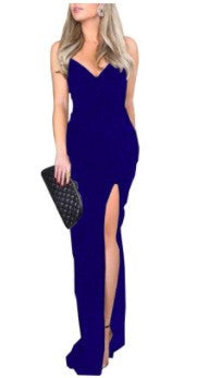 Women's Bronzing Dress Sexy Slit High Waist Dresses