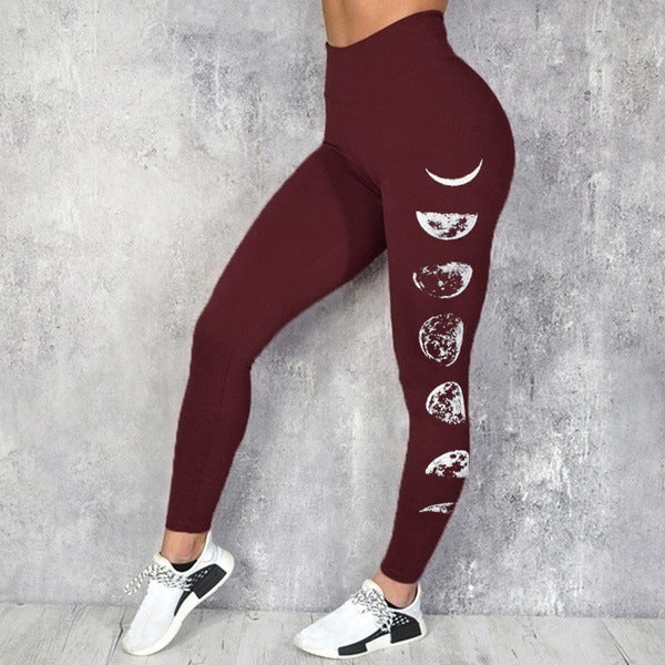 Women's Letter Printed Hip Lifting Sports Large Leggings