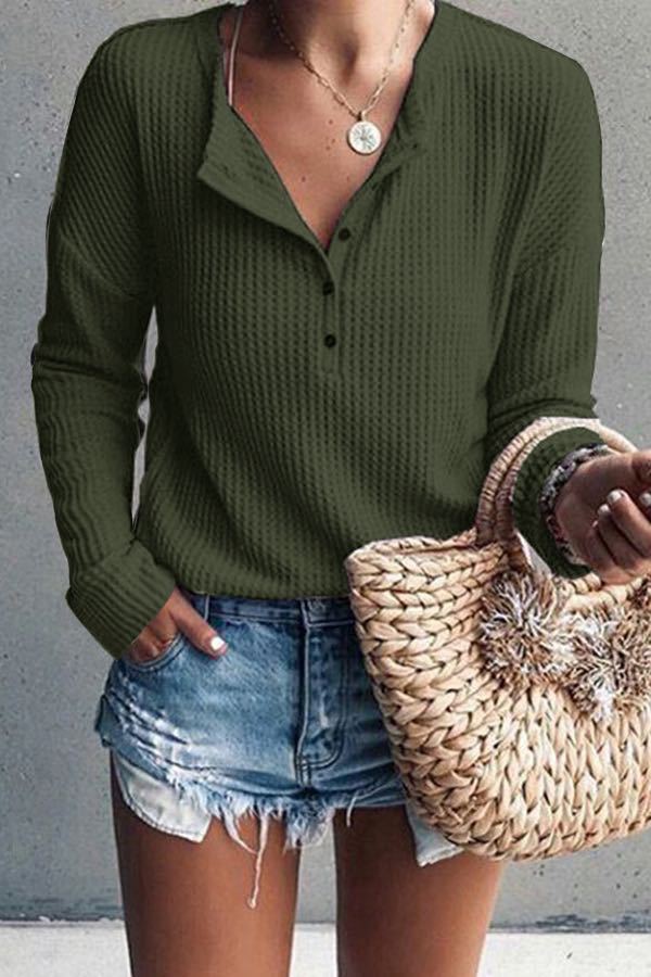 Women's Round Neck Tube Long Sleeve Solid Color Tops