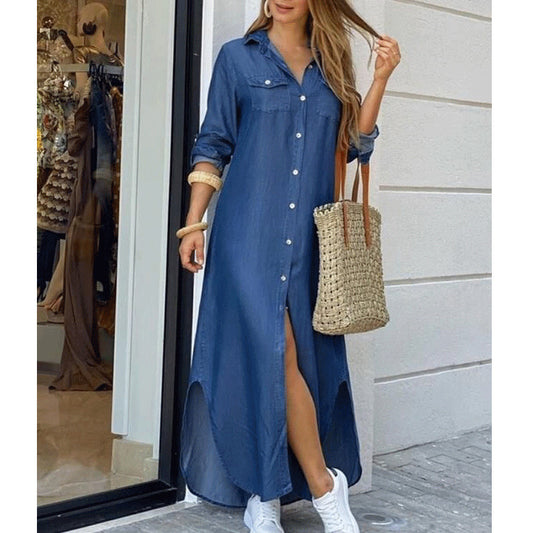 Women's Fashion Printed Sexy Shirtdress Dress Dresses