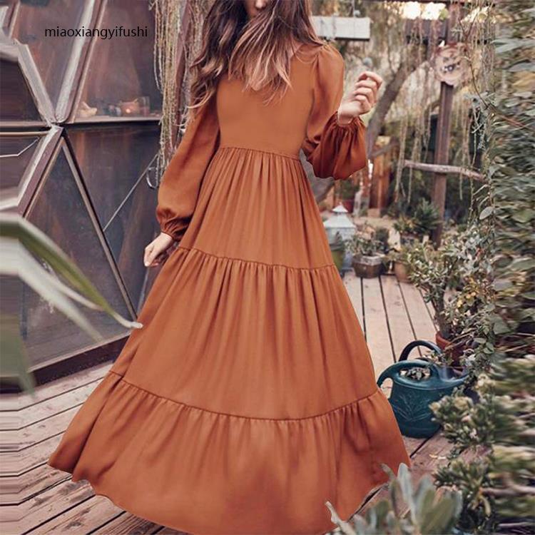 Women's High-end Autumn Street Elegant Big Hem Dresses