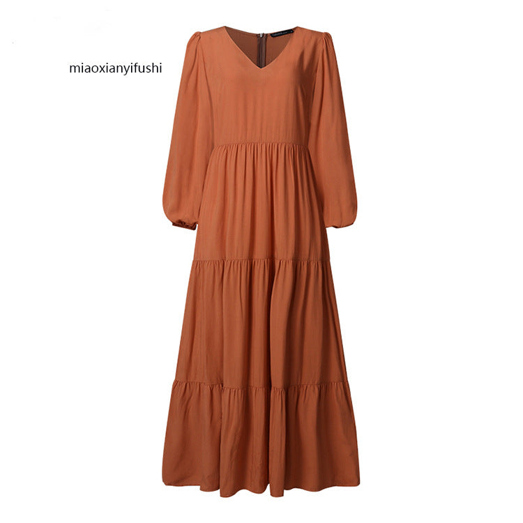 Women's High-end Autumn Street Elegant Big Hem Dresses