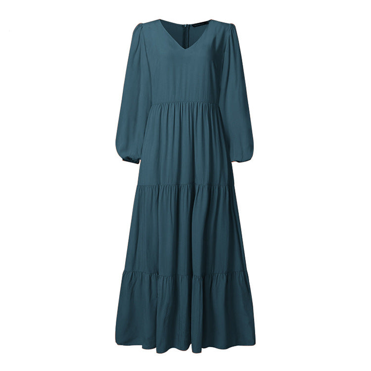 Women's High-end Autumn Street Elegant Big Hem Dresses