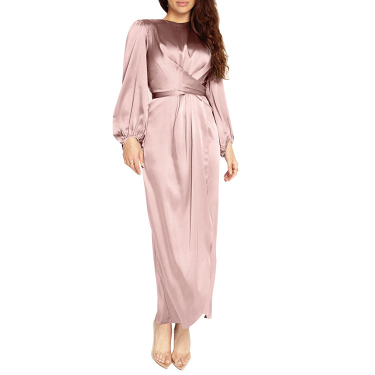 Durable Arab Dress Fresh Sweet Satin Clothing