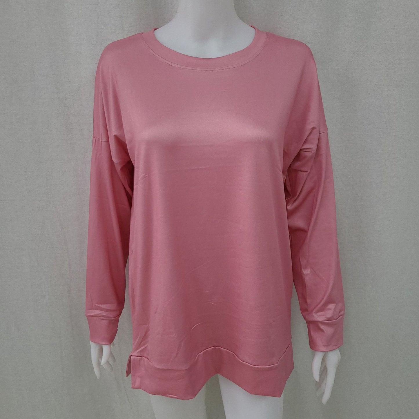 Women's Pullover Loose-fitting Solid Color Long Sleeves Tops