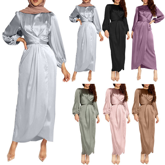 Durable Arab Dress Fresh Sweet Satin Clothing