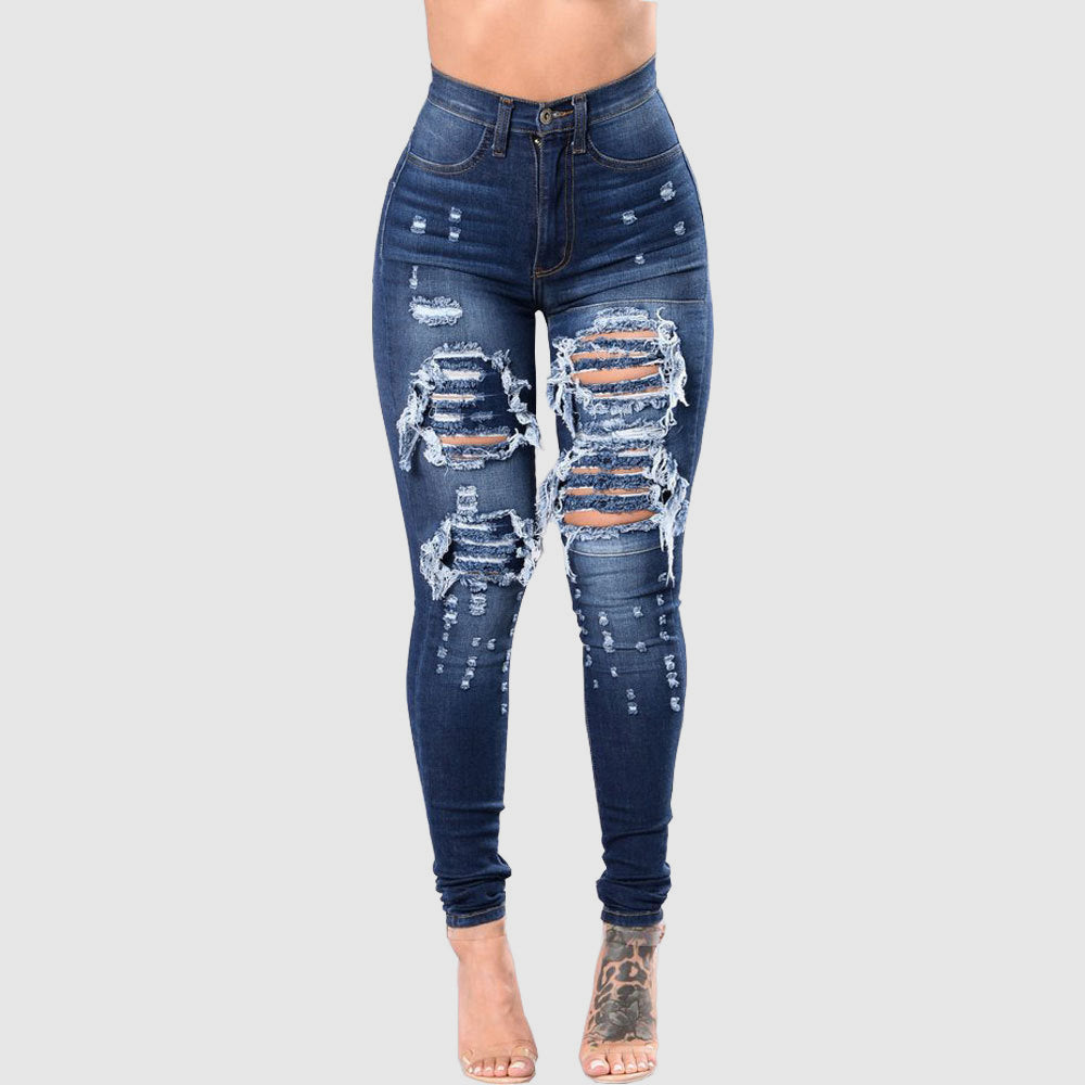 Women's Ripped Denim Skinny Trousers Special Offer Jeans