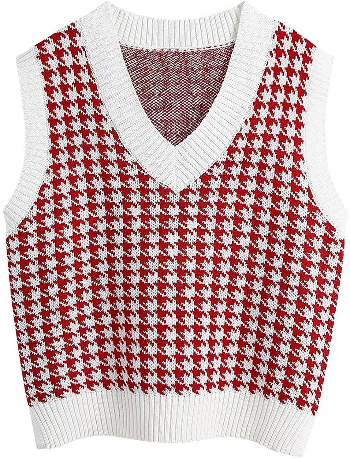 New Women's Knitted V-neck Sleeveless Pullover Vests