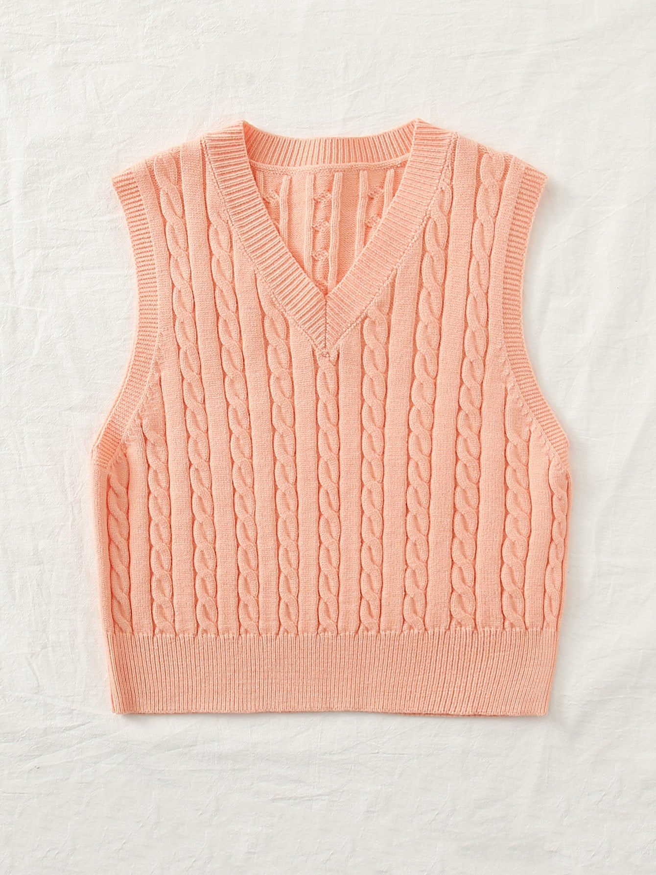 Women's Knitted Waistcoat Pullover V-neck Sleeveless Vests