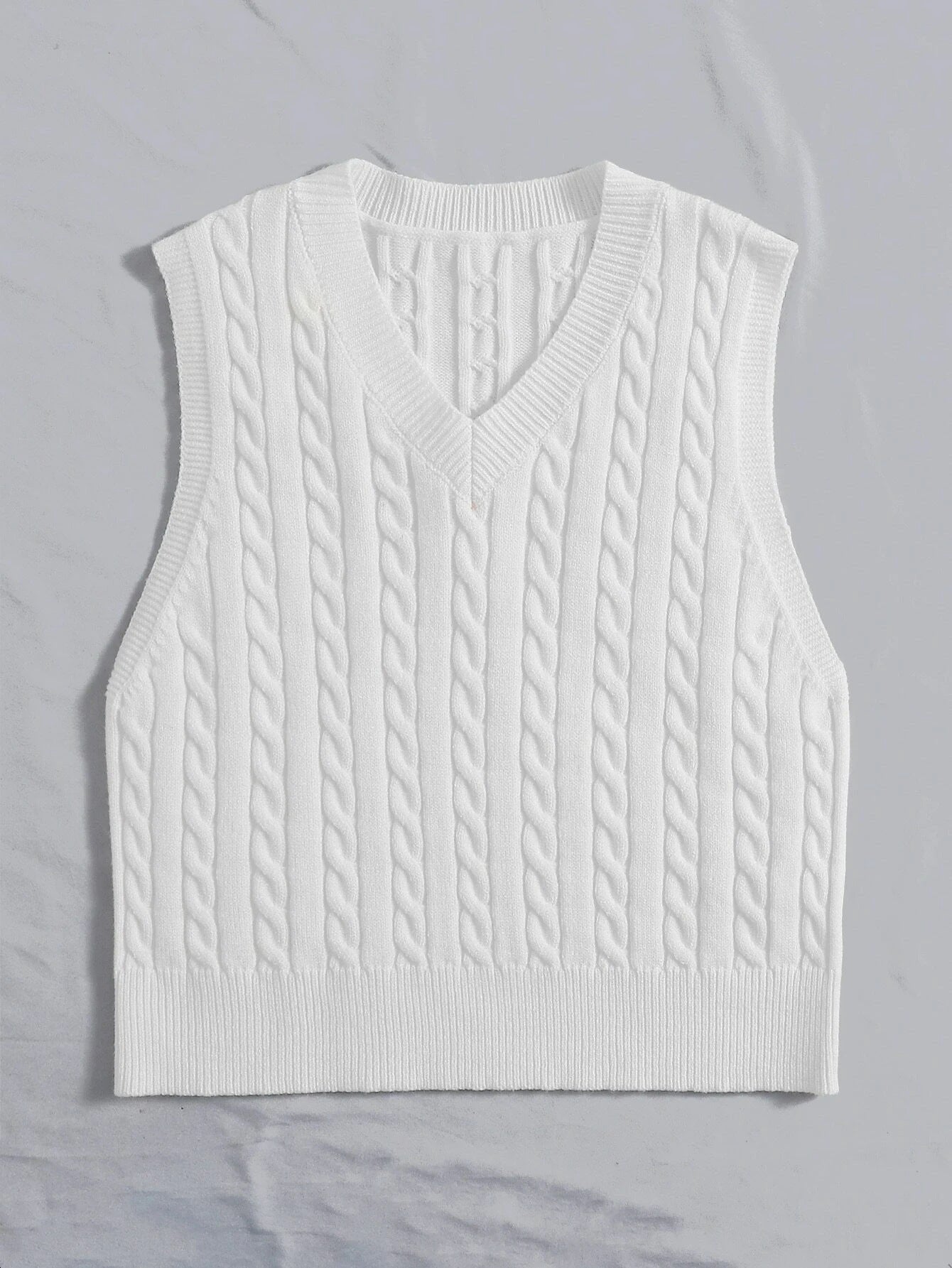 Women's Knitted Waistcoat Pullover V-neck Sleeveless Vests