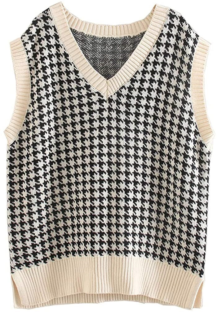 New Women's Knitted V-neck Sleeveless Pullover Vests