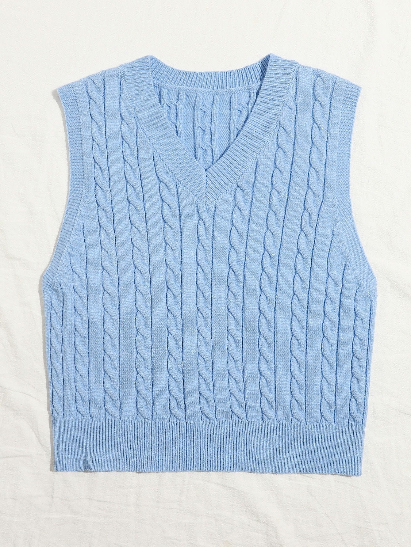 Women's Knitted Waistcoat Pullover V-neck Sleeveless Vests