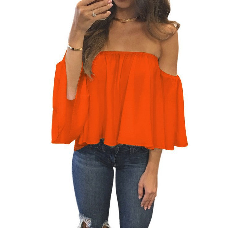 Casual Women's Classy Popular Chiffon T-shirt Blouses