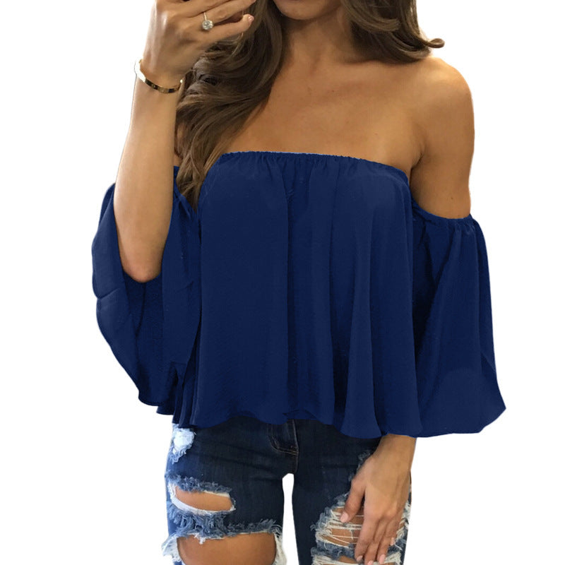 Casual Women's Classy Popular Chiffon T-shirt Blouses