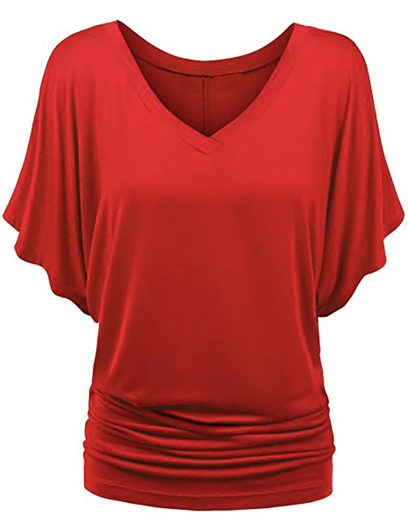 Women's Classic Loose Batwing Sleeve T-shirt Blouses