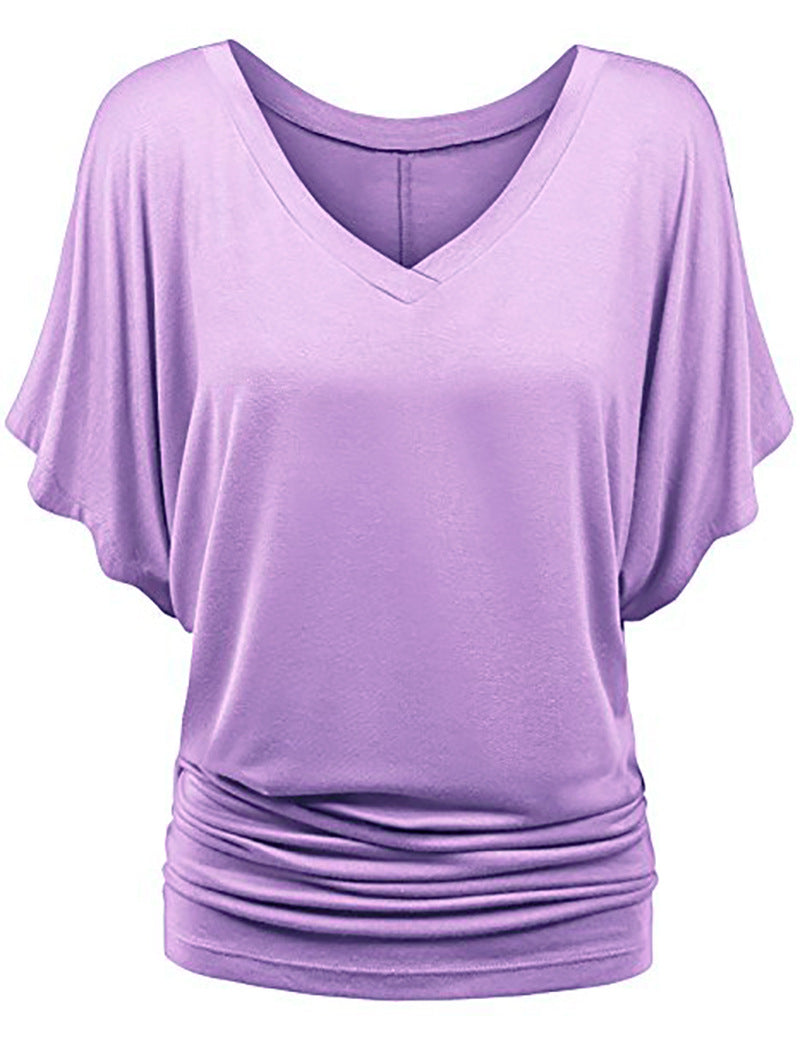 Women's Classic Loose Batwing Sleeve T-shirt Blouses