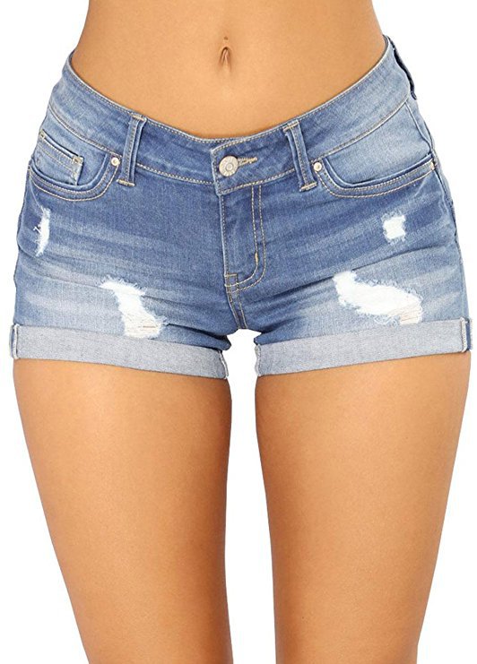 Women's Summer Denim Flanging Hot Tide Pants