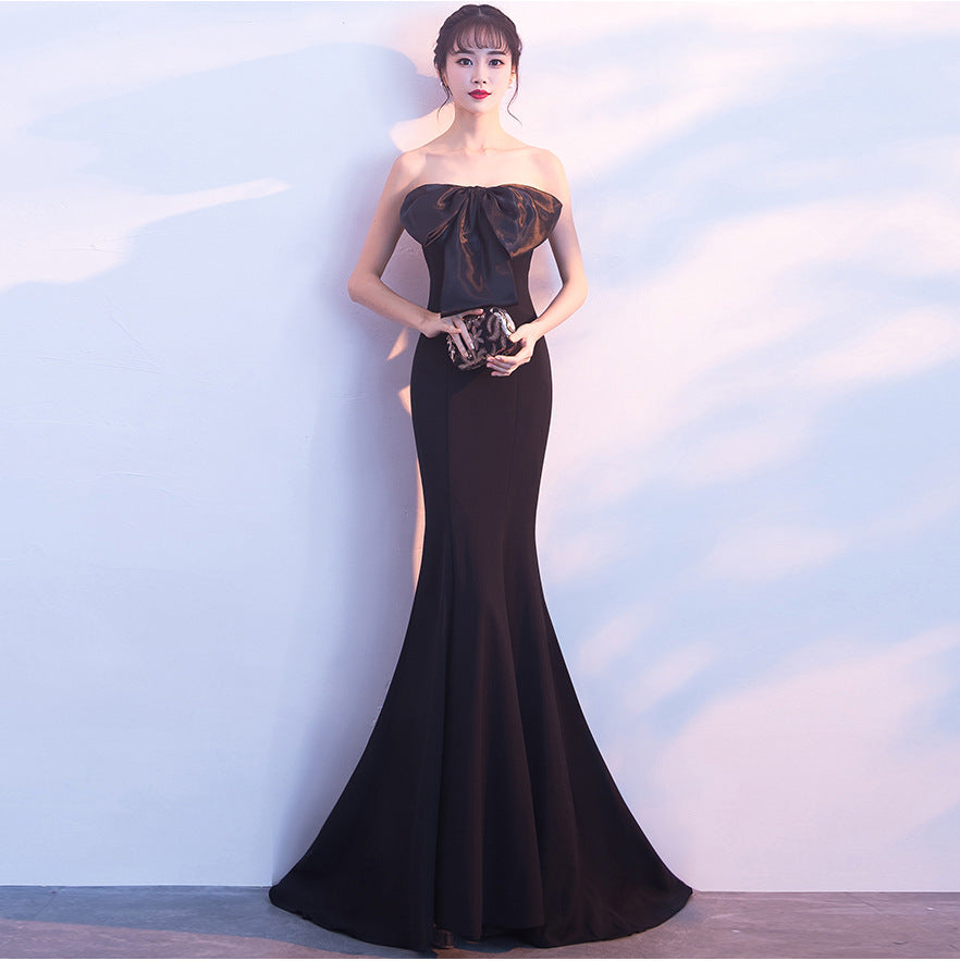 Women's Gown Long Sexy Banquet Host Tube Dresses