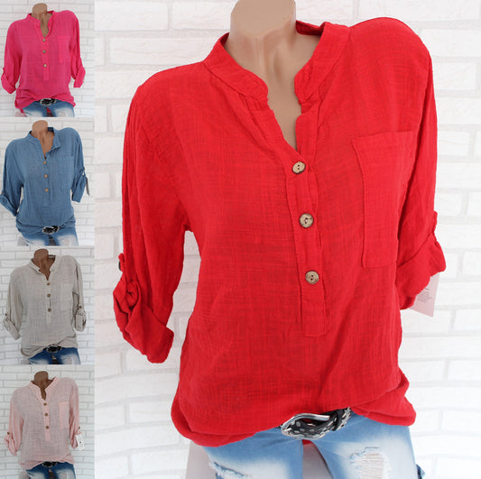 Classy Street Summer Ladies Long-sleeved T-shirt Blouses