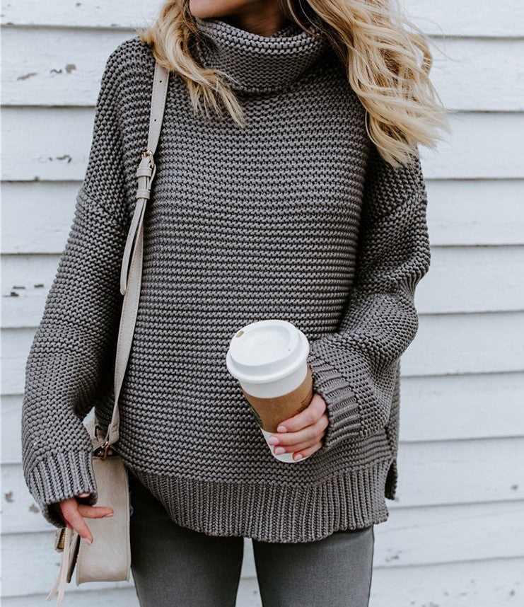 Casual Trendy Women's Long Sleeve Turtleneck Sweaters