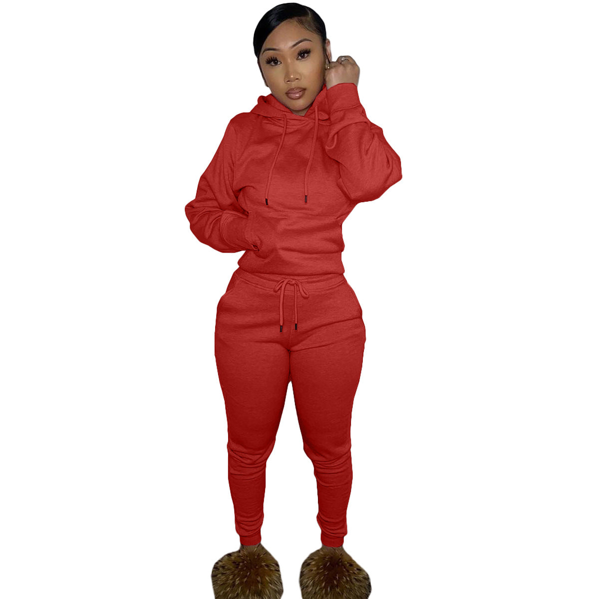 Women's Hoody Two-piece Casual Sports Hoodie Suits