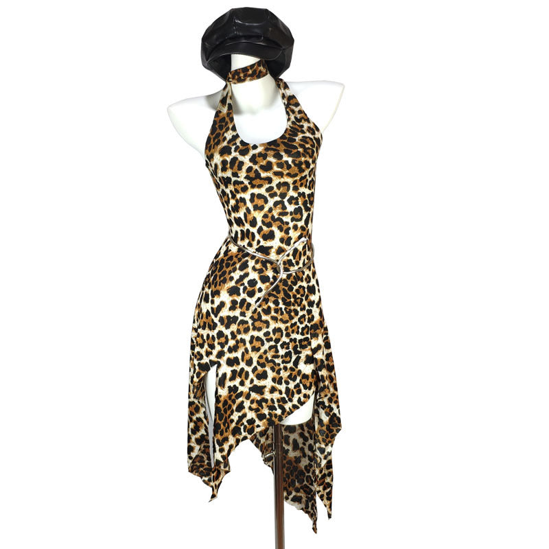 Millennium Hot Dress Leopard Print Irregular Dresses