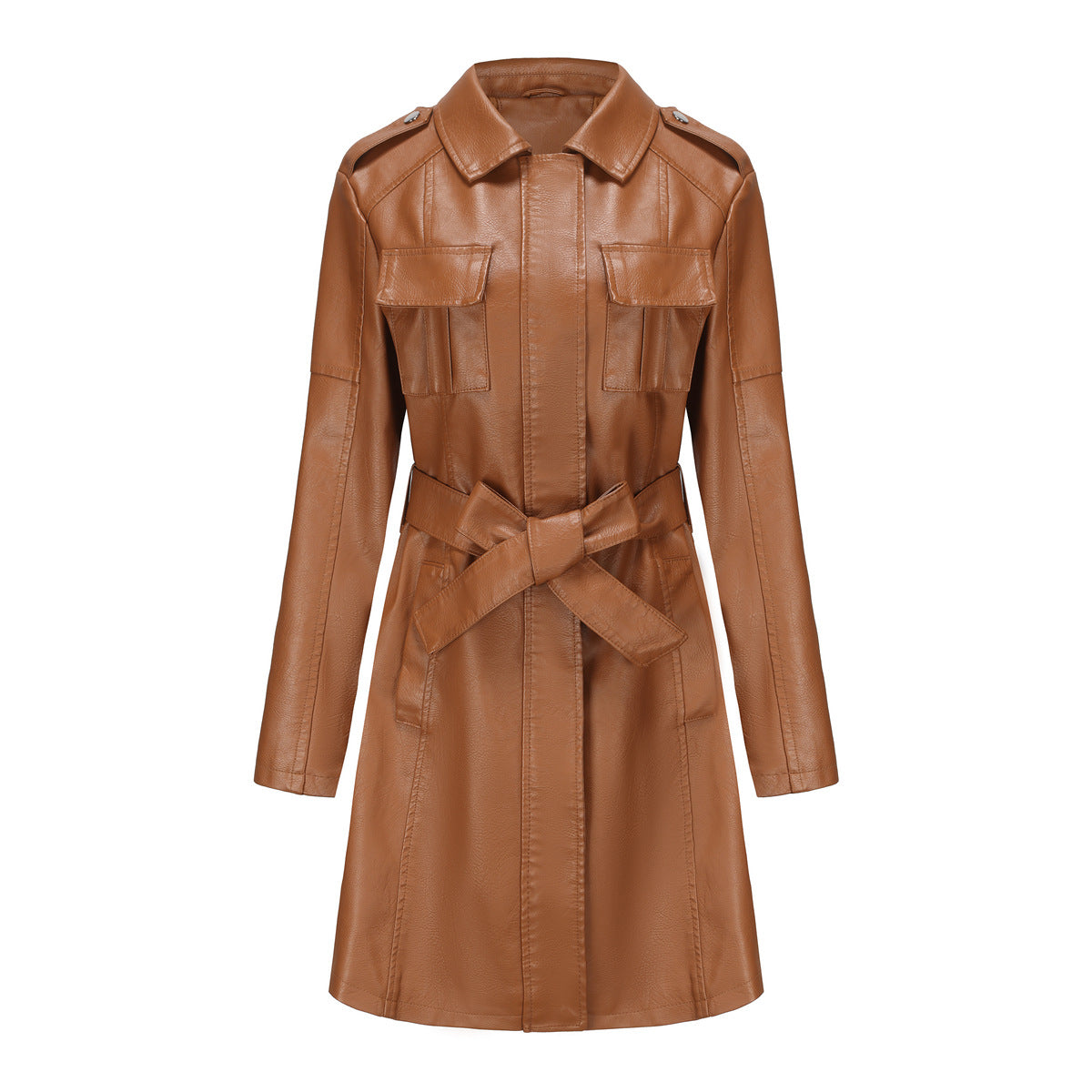 Women's Including Belt Long Sleeve Wind Fashion Jackets