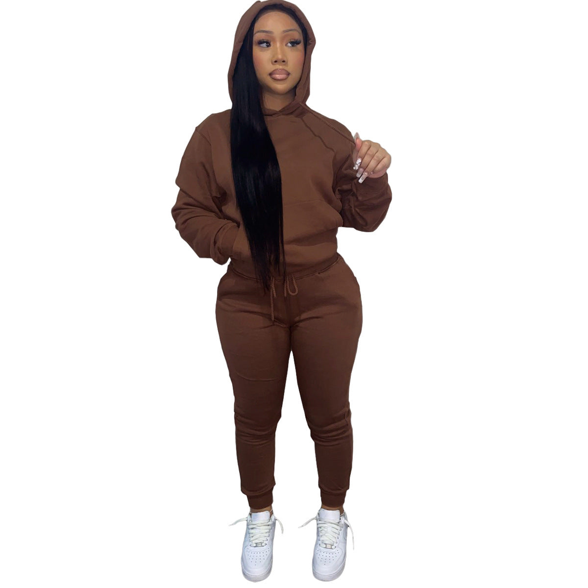 Women's Hoody Two-piece Casual Sports Hoodie Suits