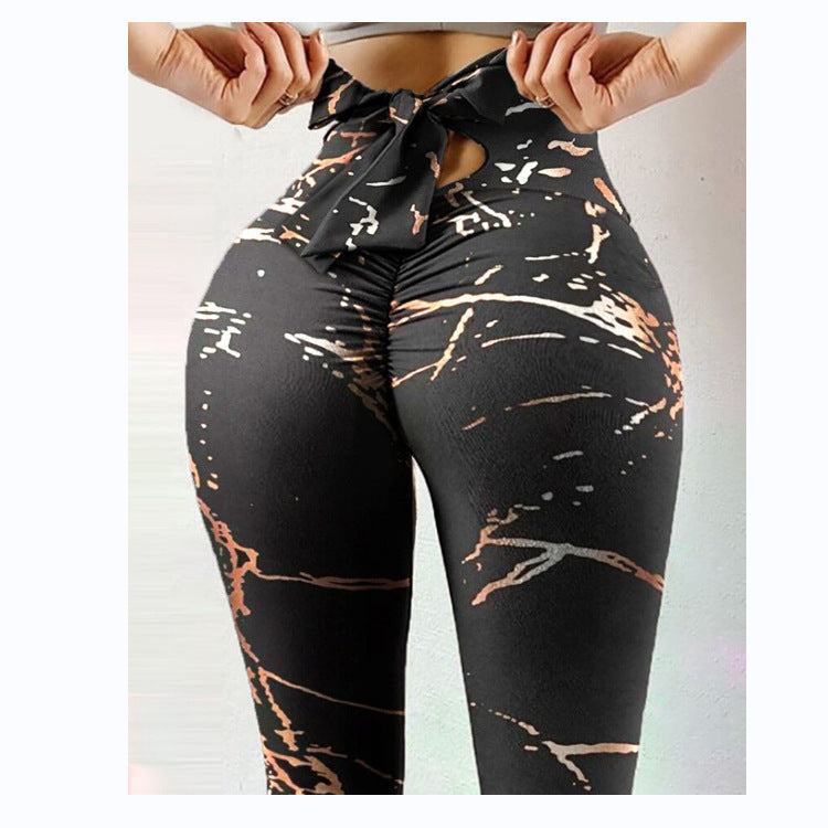 Women's Hip Lifting Crimp Slim High Waist Leggings