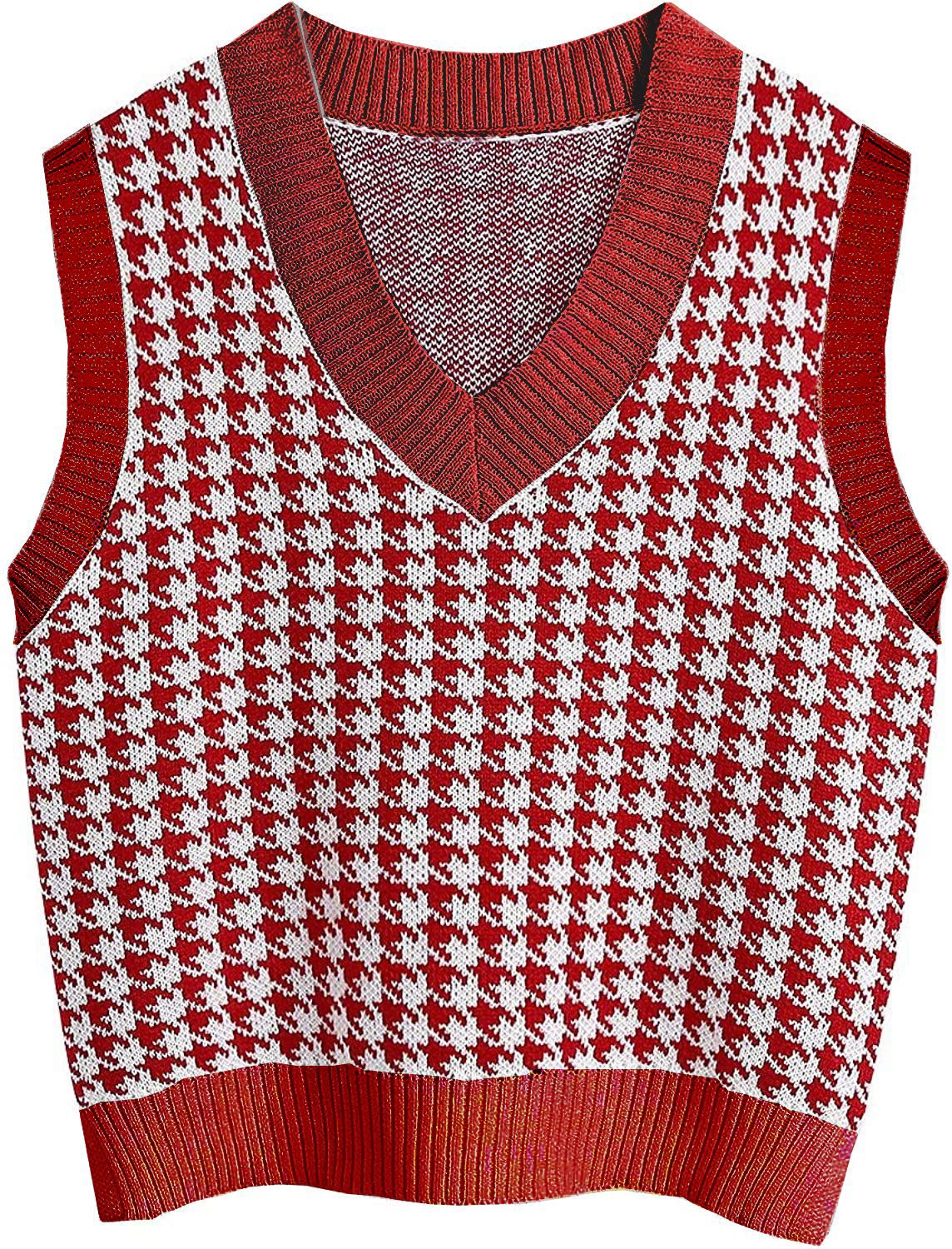 New Women's Knitted V-neck Sleeveless Pullover Vests