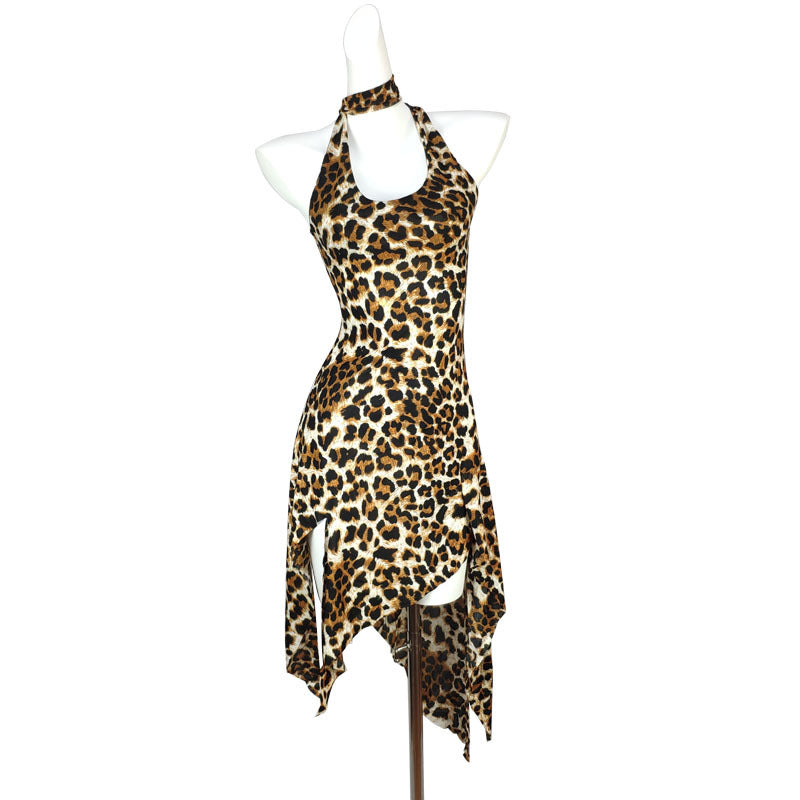 Millennium Hot Dress Leopard Print Irregular Dresses