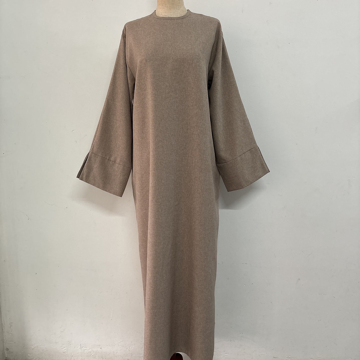 Crew Neck Casual Malay Dress Split Clothing